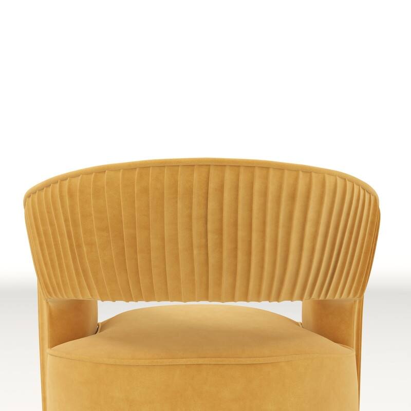 SEYNAR Modern Glam Velvet 360 Degree Swivel Open-Back Accent Armchair Set of 2