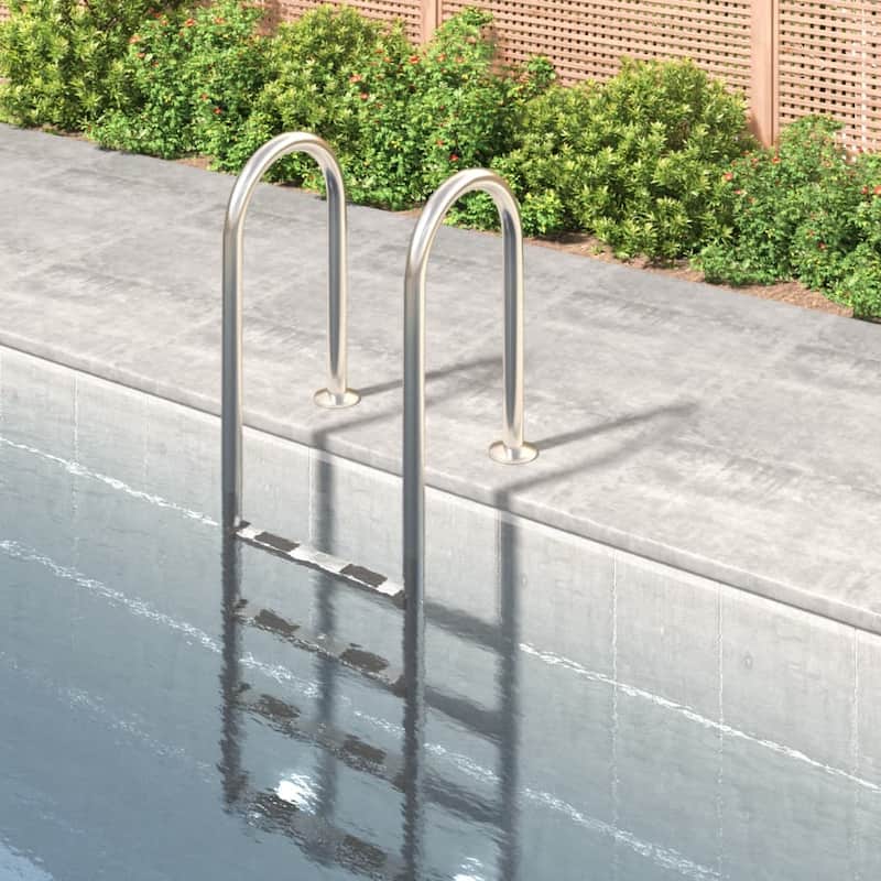 vidaXL Pool Ladder Silver 304 Stainless Steel Standard/Medium/Large - 38 x 51 x 72.6