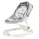 preview thumbnail 1 of 8, Light Grey Baby Swing Chair Metal Frame with 3 Gentle Swing Speeds and 3 Adjustable Seat Angles