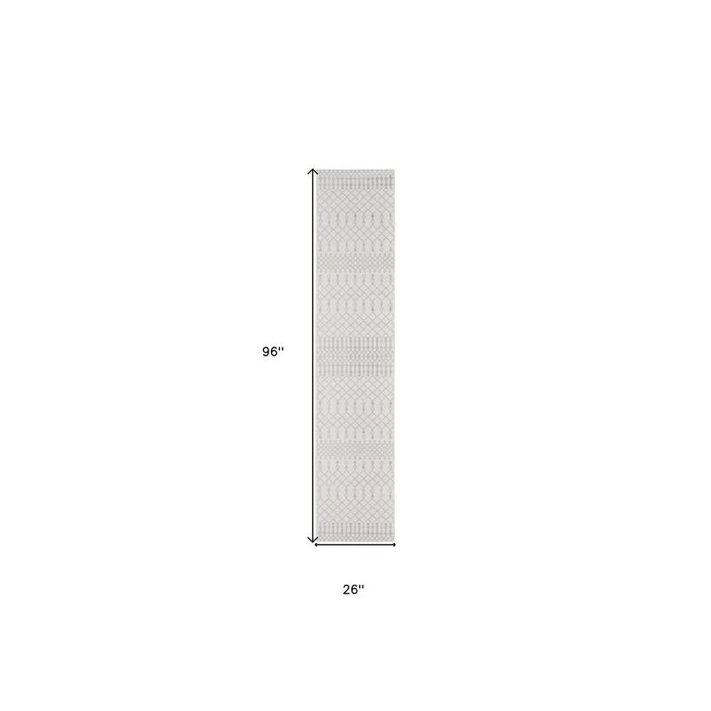 Pexep Power Loomed Low Pile Area Rug By HomeRoots - 96' X '26' X '0.25