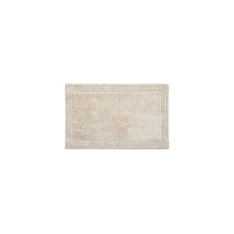 100% Cotton Tufted 3000 GSM Reversible Bath Rug Natural 21x34"