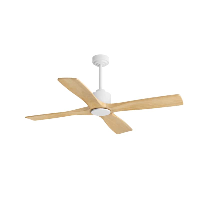 MLiAN 54 inch 4 Soild Wood Blades Indoor Ceiling Fan with Remote - 54 inch