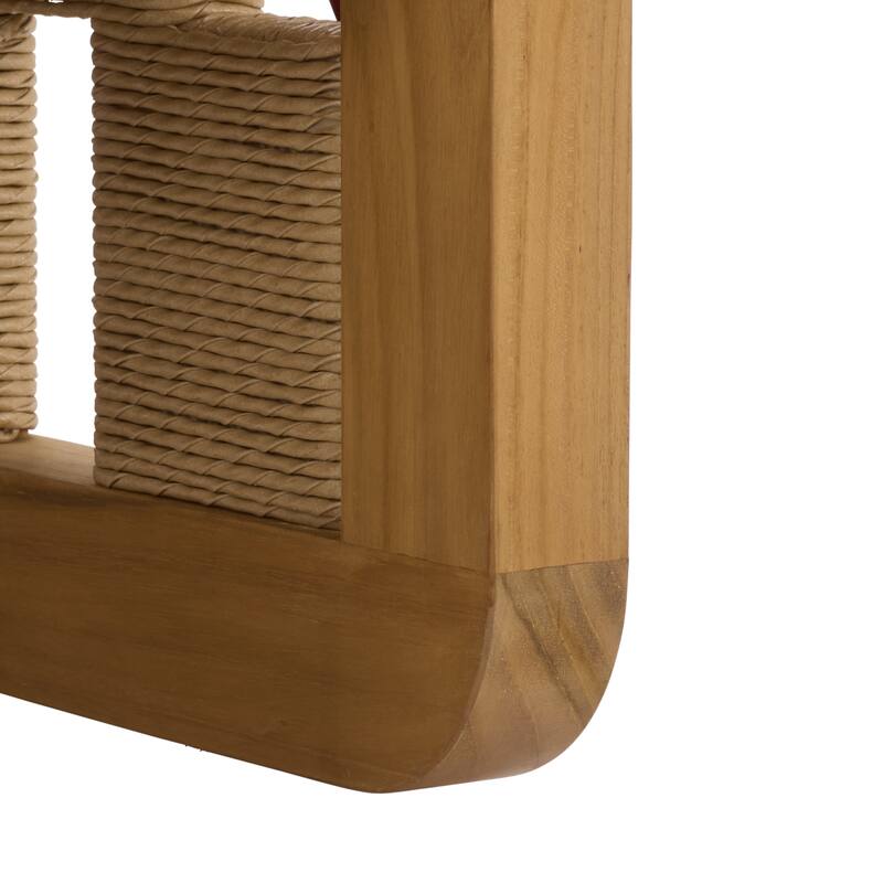 SAFAVIEH Couture Skipper Teak Patio Chair - 31"W x 30"D x 24"H