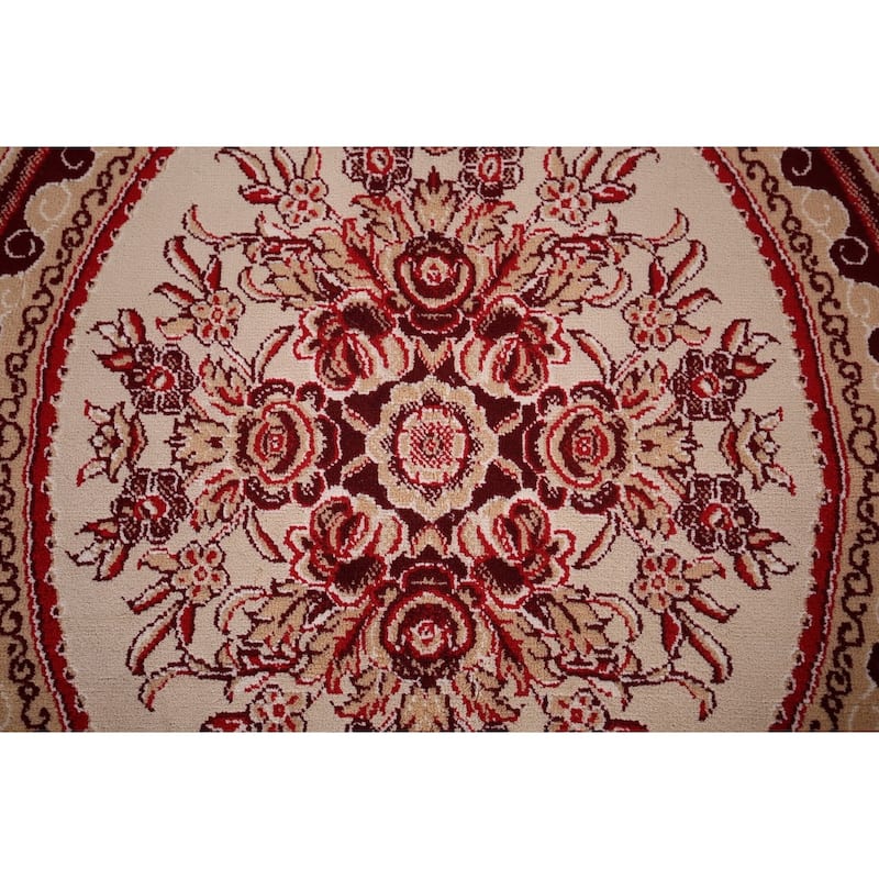 Traditional Kashan Turkish Rug Machine Made Red Oriental Carpet - 9'9" x 13'4"
