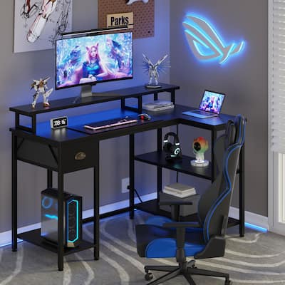 Futzca L Shaped Computer Desk, Black