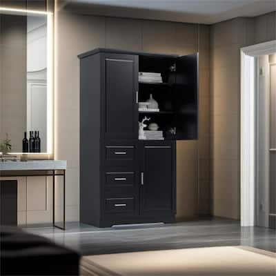 Tall and Wide Storage Cabinet with Doors