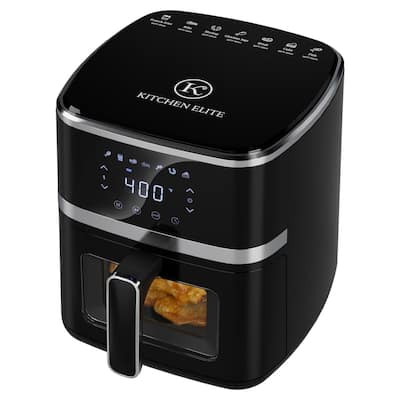 Kitchen Elite Digital Compact Air Fryer Oven with Window, 5.28 Quart, Black - 7.94