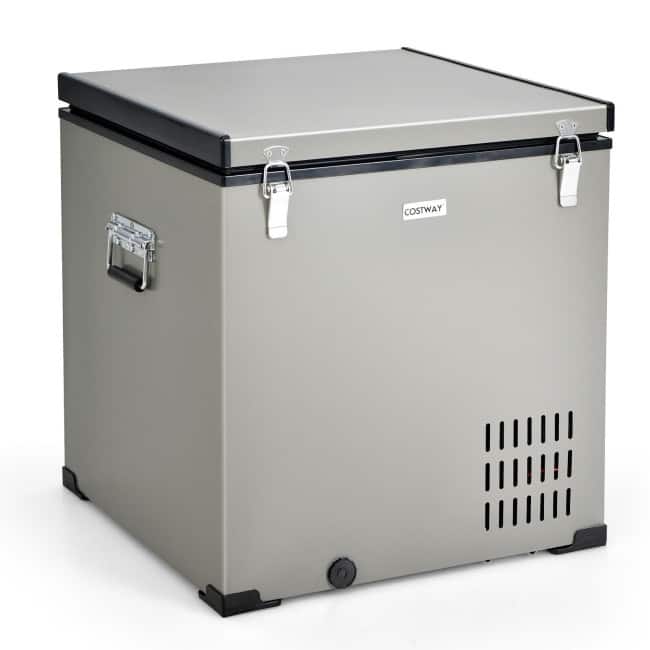 68 Quart Portable Car Refrigerator with Powerful Compressor and Ultra-Silent Cooling for Outdoor Trips
