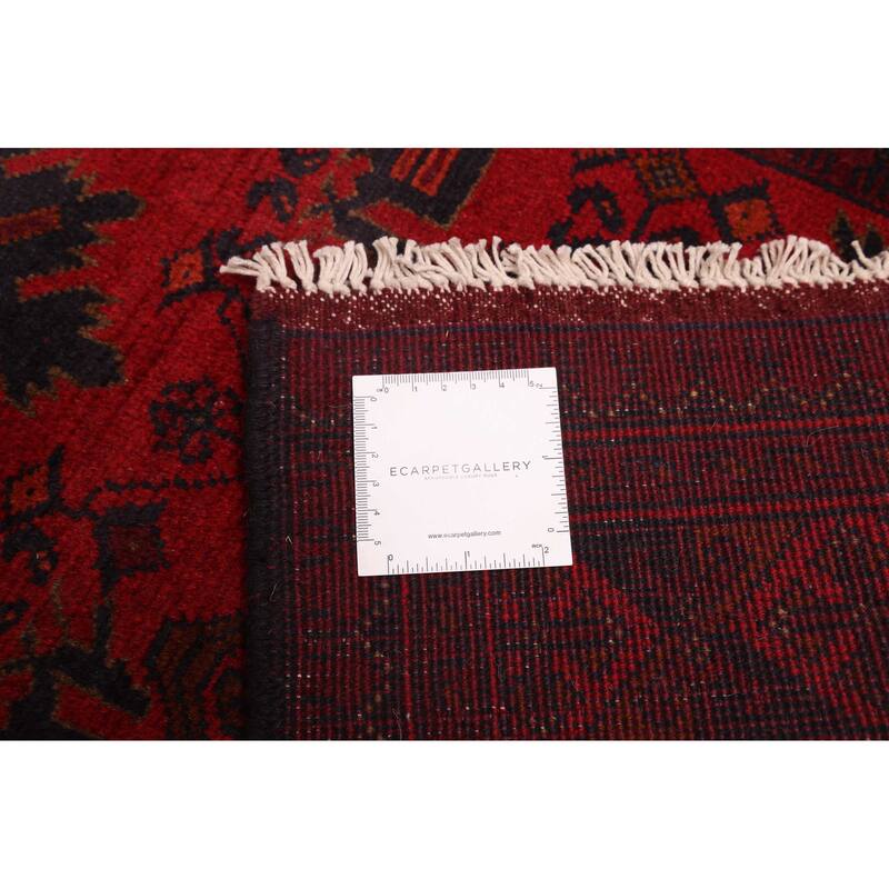 ECARPETGALLERY Hand-knotted Finest Khal Mohammadi Red Wool Rug - 2'9 x 9'5