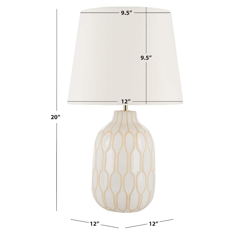 SAFAVIEH Lighting Liliane 21-inch Table Lamp - 12 In. W x 12 In. D x 20 In. H - 12Wx12Dx21H