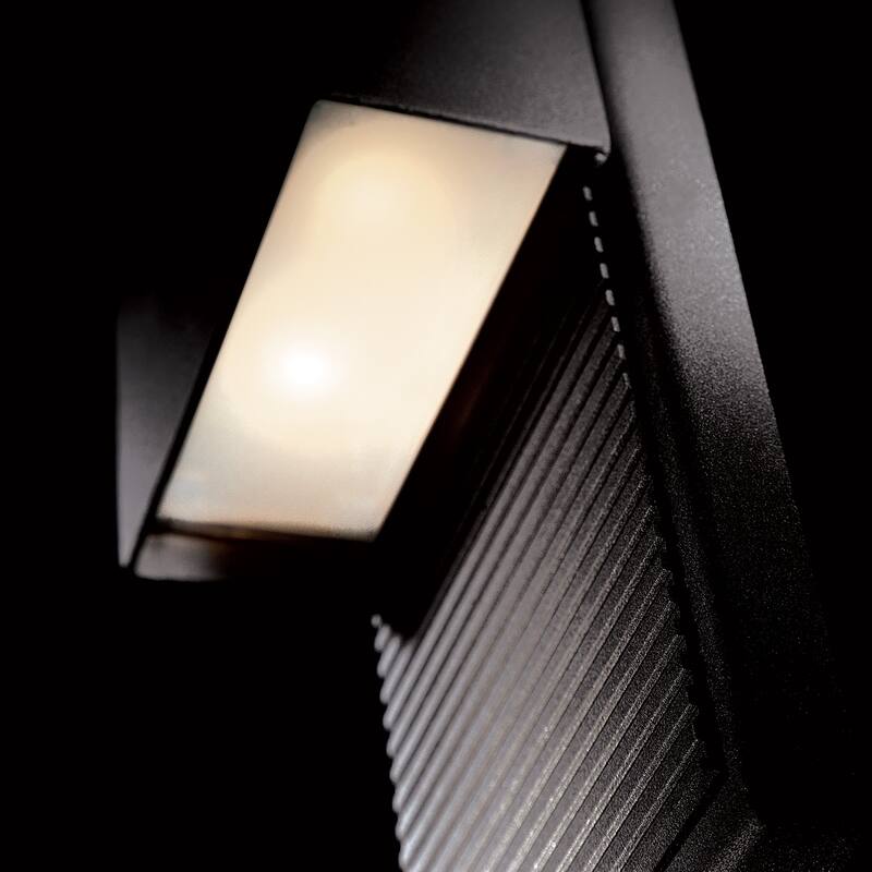 Hiline 8in LED Indoor or Outdoor Wall Light 3000K in Black - 8-inch