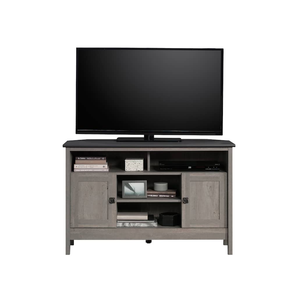 Wood Corner TV Stand for TVs up to 50", Brown - 47.01" W x 19.45" D x 30.12" H