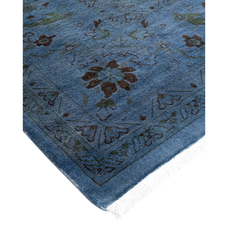 Fine Vibrance, One-of-a-Kind Hand-Knotted Area Rug - Gray, 9' 2" x 12' 5" - 9' 2" x 12' 5"