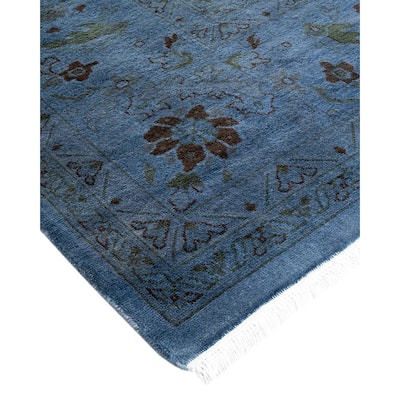 Fine Vibrance, One-of-a-Kind Hand-Knotted Area Rug - Gray, 9' 2" x 12' 5" - 9' 2" x 12' 5"