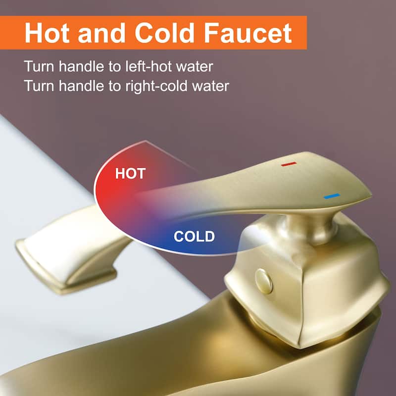 Single Hole Bathroom Sink Faucet Single Handle Bathroom Faucet Modern Lavatory Basin Vanity Tap With Valve, NO DRAIN