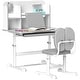 preview thumbnail 2 of 16, Qaba Kids Desk and Chair Set, Height Adjustable Kids School Study Desk and Chair Set with Tilt Desktop, Storage Drawer