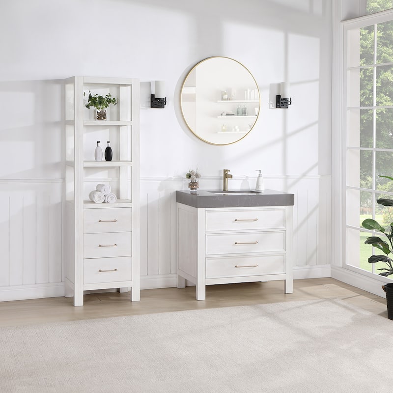 Miseno MV-703836 León 36" Free Standing Single Basin Vanity Set with