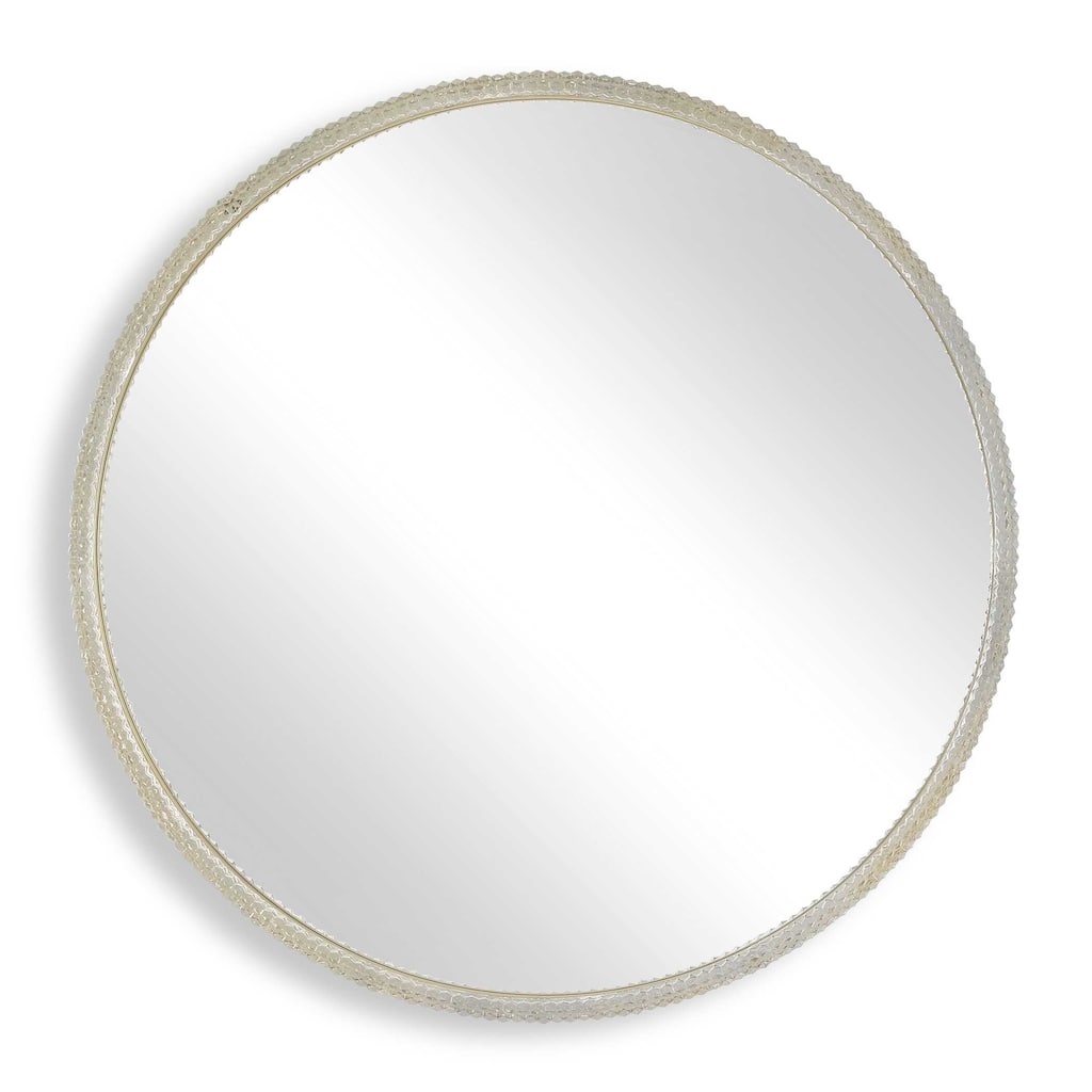 Uttermost Break The Ice Round Mirror - 31.50" W x 31.50" H x 2.00" D