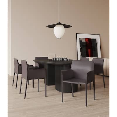 Paris Saddle Leather Dining Room Armchair (Set of 2)
