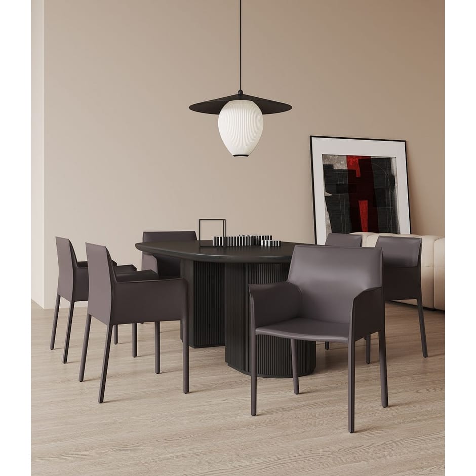 Paris Saddle Leather Dining Room Armchair (Set of 2)