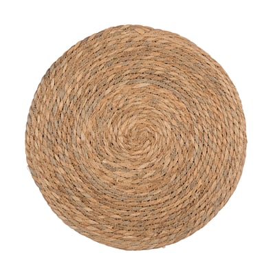 Midnight Seagrass Round Placemats Set of 6, 15"