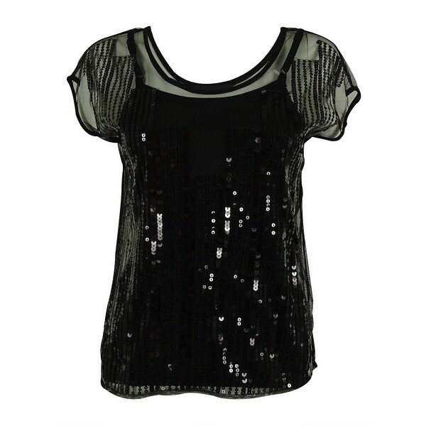 INC International Concepts Women's Sequined 2PC Top - pl