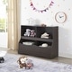 preview thumbnail 4 of 26, Stylish Kid's Toy Storage Organizer with Bookcase, Multi-Functional Nursery Storage Cubby Cabinet for Playroom and Bedroom Espresso