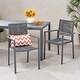 preview thumbnail 1 of 8, Patios Aluminum Dining Chair Set of 2, Rope Weave Chair - Dark Grey DARK GREY