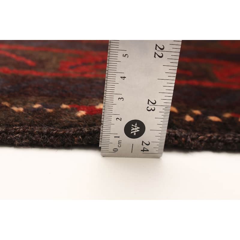 ECARPETGALLERY Hand-knotted Baluch Dark Grey Wool Rug - 3'8 x 6'5