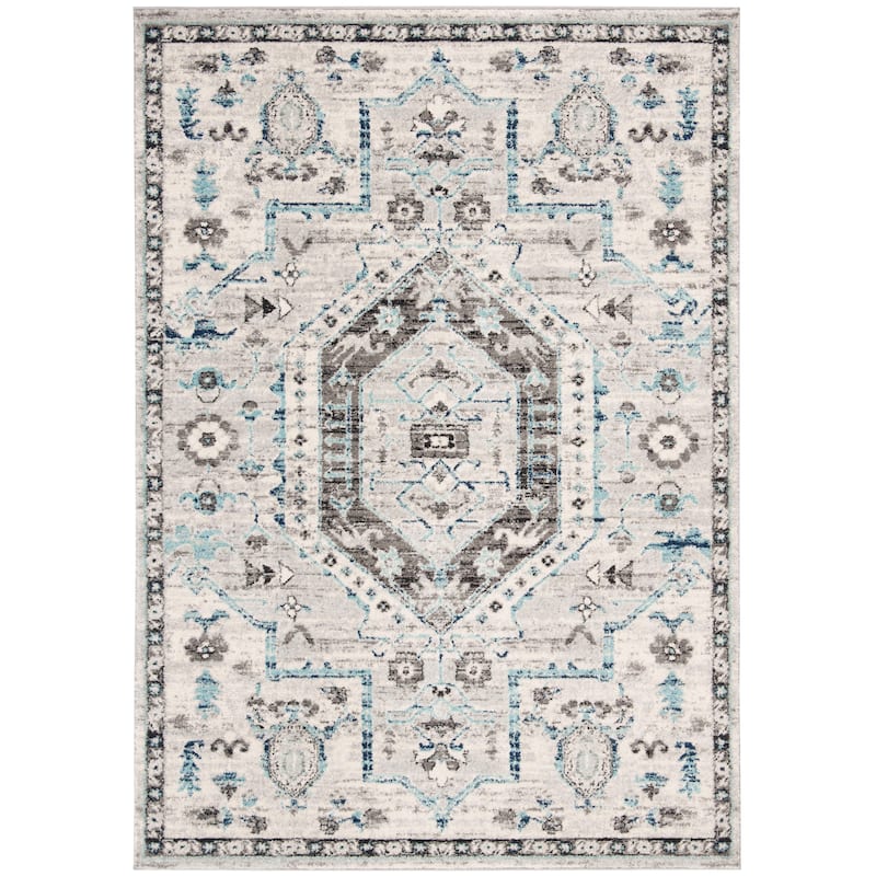 SAFAVIEH Madison Darline Vintage Boho Oriental Rug - 5'3" x 7'6" - Grey/Dark Grey