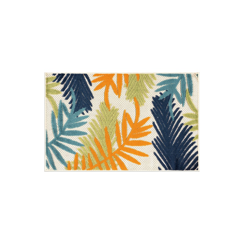 Evora Palm Frond Indoor/Outdoor Area Rug - 2' X 3' - Multi