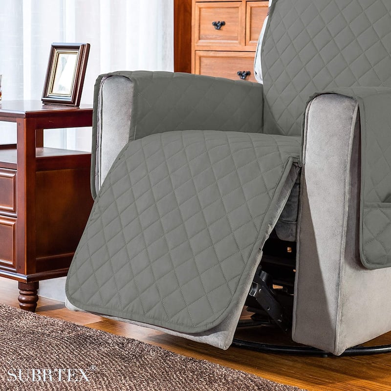 Subrtex Recliner Chair Reversible Washable Fitted Sofa Slip Cover - L