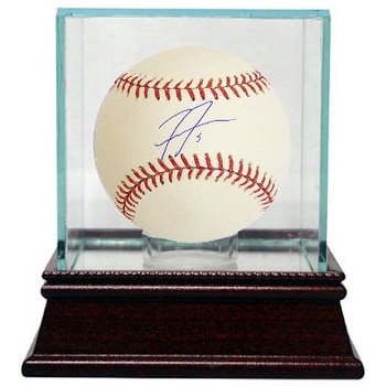 Freddie Freeman signed Rawlings Official Major League Baseball 5 w Glass Case Atlanta Braves