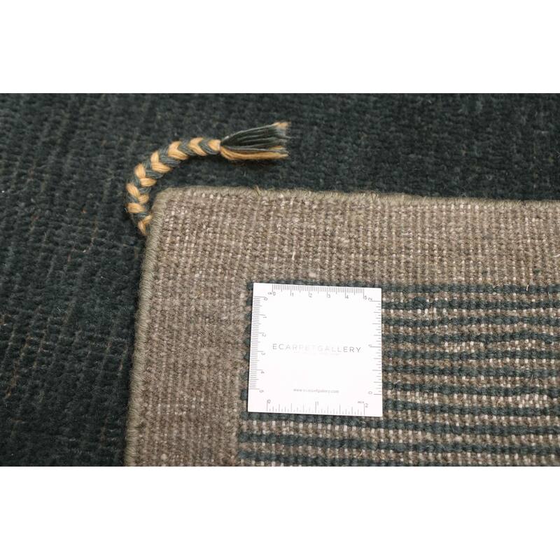 ECARPETGALLERY Hand-knotted Pak Finest Marrakesh Dark Green Wool Rug - 9'0 x 11'9