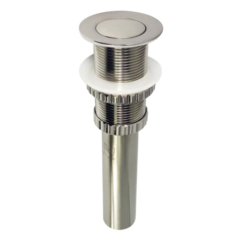 Kingston Brass Coronet Brass Push Pop-Up Bathroom Sink Drain - Brushed Nickel