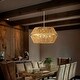 preview thumbnail 5 of 14, Handmade Hemp Rope Chandelier 5-Light Ceiling Hanging Light
