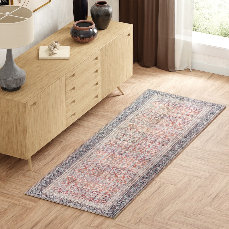 Thomasville Emporia Industrial Old World Chenille Machine Washable Non-Slip Flat Pile Area Rug Collection