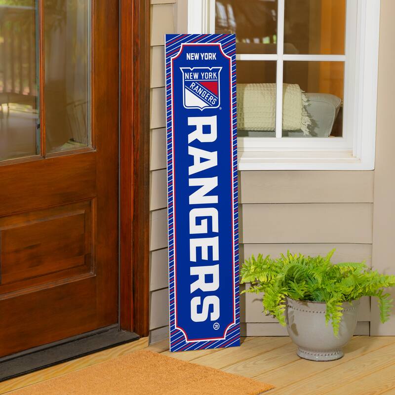 47" Double Sided Seasonal Porch Leaner, New York Rangers - 47" x 11.25"