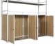 preview thumbnail 10 of 32, Full Size Metal Loft Bed with Storage Staircase and Wardrobe, Shelves and Lockers