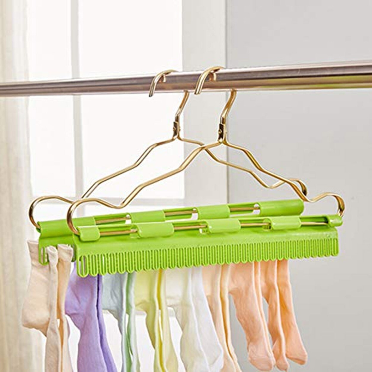 Plastic 10 Clips Laundry Clothes Underwear Sock Clip Hanger Green - 10 x  7 x 0.39(L*W*T) - Bed Bath & Beyond - 17605550