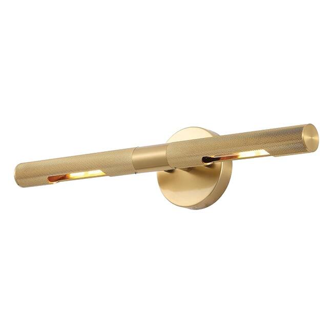 19 inche cylinder light gold vanity light metal wall light