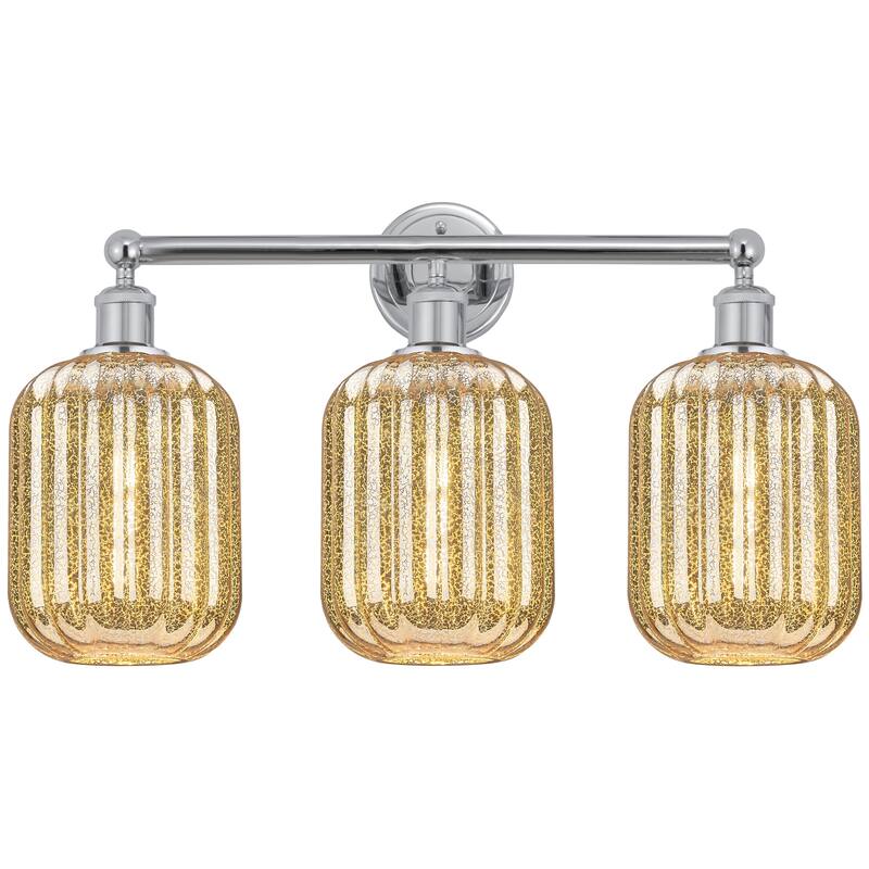 Innovations Lighting Endless Possibilities Edison - Preston - 3 Light 25" Jar Shade Bath Vanity Light - Mercury/Polished Chrome