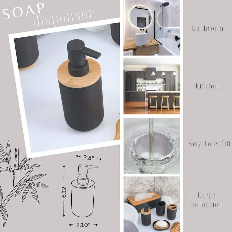 Padang Bathroom Accessories Set Bamboo