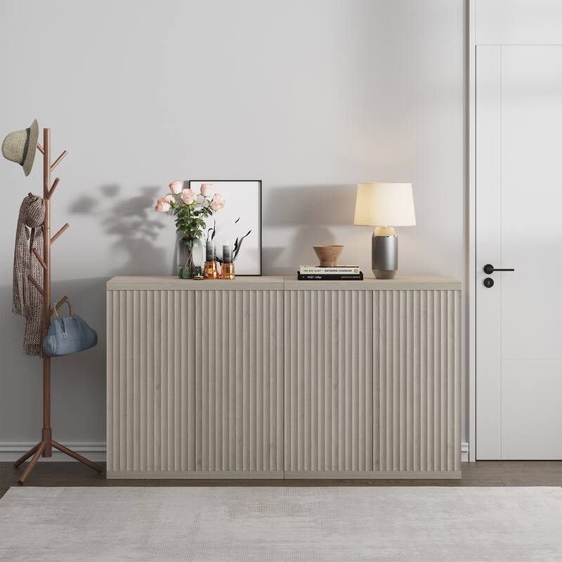 Set of 3 Versatile Push to Open Side Cabinets for Modern Homes