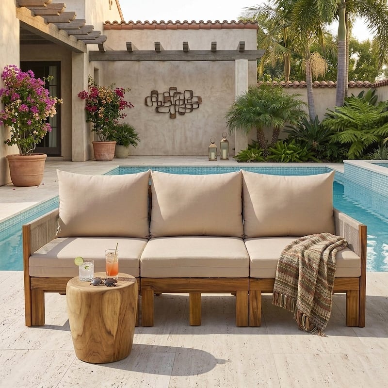 3-in-1 Outdoor Daybed & Patio Sofa with Pull-Out Sleeper by Leisure Zone