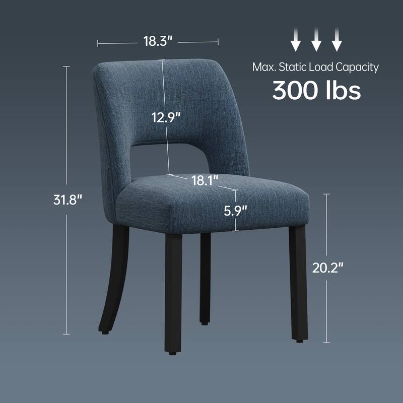 Set of 2/4/6 Modern Fabric Upholstered Dining Room Chair Kitchen Chairs with Wood legs