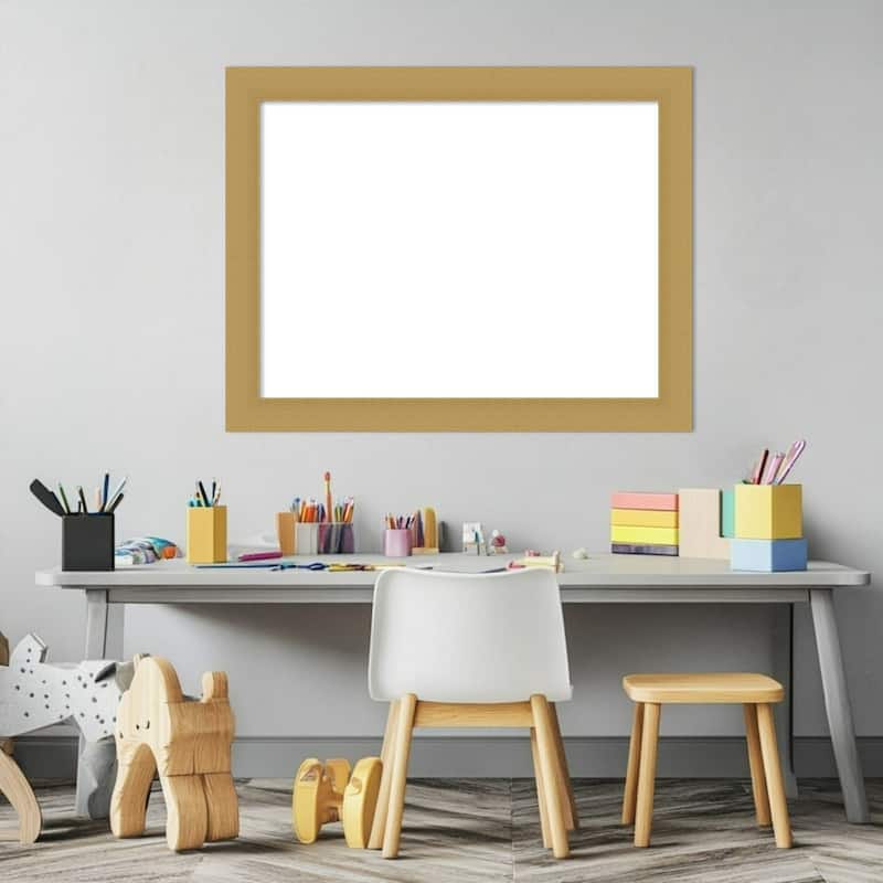 Amanti Art Grace Brushed Gold Framed Dry Erase Magnetic Board