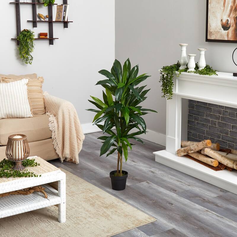 43" Dracaena Silk Plant Real Touch Artificial Tree Home Office Decor Easy Care Faux Plant - 3.58ft.