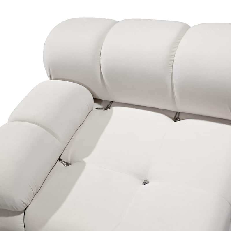 6-Seat Velvet Upholstered Symmetrical U-Shaped Sectional Sofa