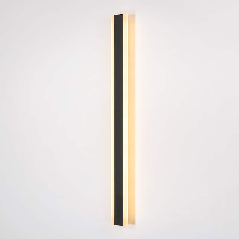 Modern Linear Strip Acrylic Integrated LED 3000K Warm Light IP65 Waterproof Outdoor Wall Lights